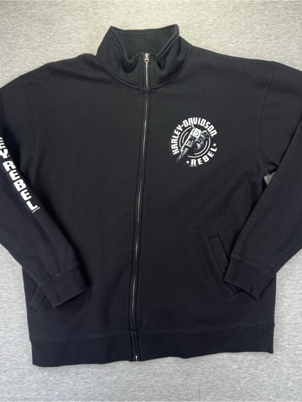 Men’s Harley Davidson Rebel Full Zip Sweater Orlando Florida Size Large
